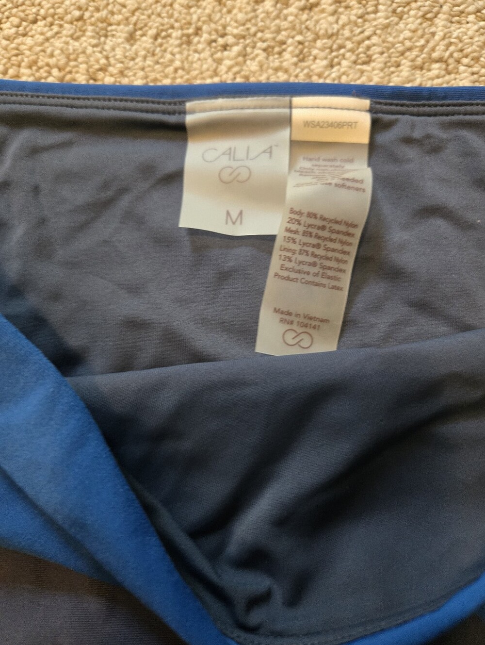 Calia Two-Tone High-Waist Swim Bottoms - Picture 3 of 4
